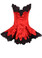 Daisy Corset Top Drawer Red Steel Boned Beaded and Lace Corset Dress