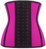 Daisy Corset Breathable Hole Pink Steel Boned Latex Shaper Waist Training Corset