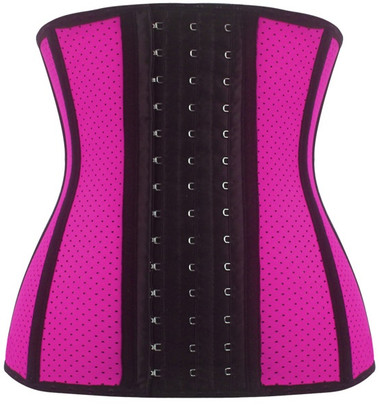 Daisy Corset Breathable Hole Pink Steel Boned Latex Shaper Waist Training Corset