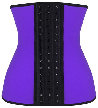 Daisy Corset Purple Steel Boned Latex Shaper Waist Training Corset