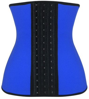 Daisy Corset Blue Steel Boned Latex Shaper Waist Training Corset