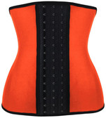 Daisy Corset Orange Steel Boned Latex Shaper Waist Training Corset