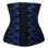 Daisy Corset Blue and Black Lace Steel Boned Elastic Waist Trainer
