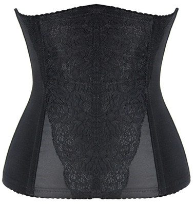 Daisy Corset Black Lace Overlay Steel Boned Waist Training Corset
