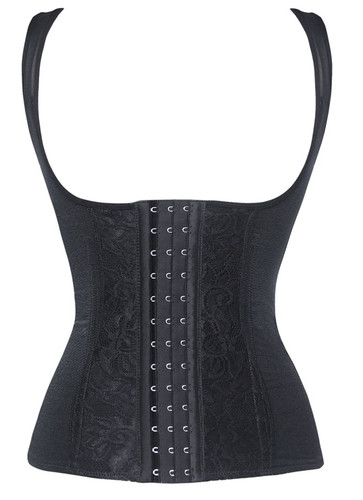 Daisy Corset Black Steel Boned Waist Training Corset