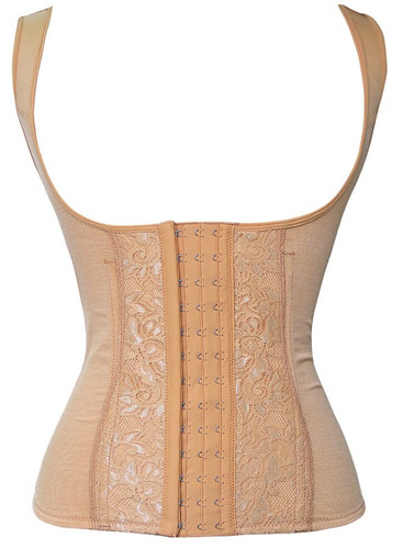 Daisy Corset Tan Steel Boned Waist Training Corset