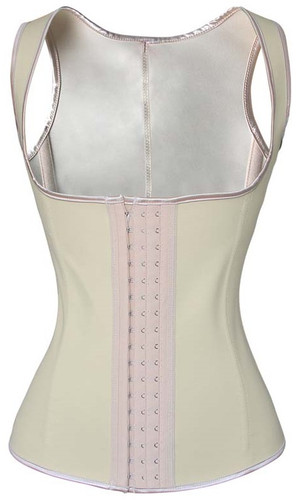 Daisy Corset Nude Latex Steel Boned Underbust Waist Cincher