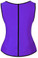 Daisy Corset Purple Latex Steel Boned Underbust Waist Cincher