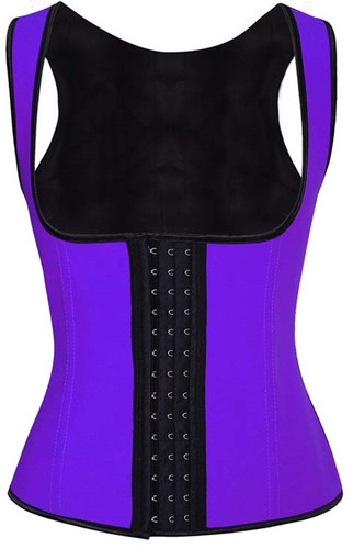Daisy Corset Purple Latex Steel Boned Underbust Waist Cincher