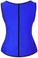 Daisy Corset Blue Latex Steel Boned Underbust Waist Cincher
