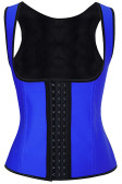 Daisy Corset Blue Latex Steel Boned Underbust Waist Cincher