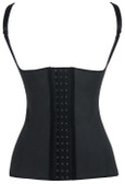 Daisy Corset Black Adjustable Shoulder Strap Latex Waist Cincher