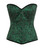 Daisy Corset Top Drawer Elegant Green Embroidered Steel Boned Corset
