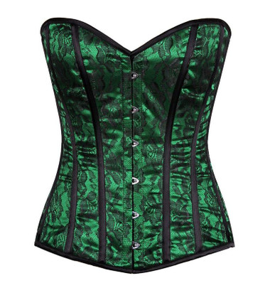Daisy Corset Lavish Green Lace Overbust Corset