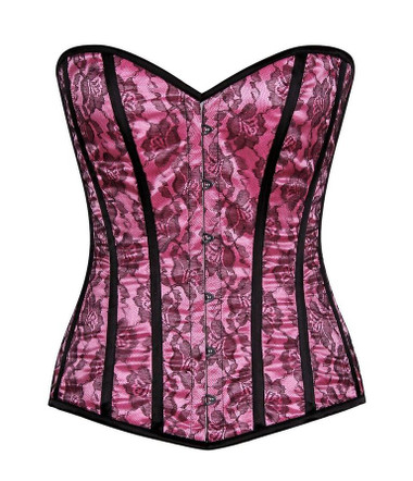 Daisy Corset Lavish Pink Lace Overbust Corset