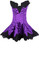 Daisy Corset Top Drawer Purple Steel Boned Beaded and Lace Corset Dress
