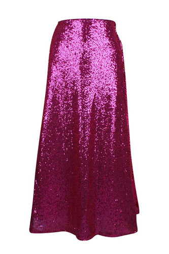 Daisy Corset Fuchsia Long Sequin Skirt