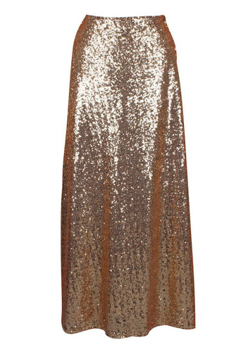 Daisy Corset Gold Long Sequin Skirt