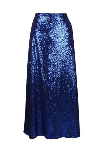 Daisy Corset Royal Blue Long Sequin Skirt