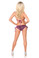Daisy Corset Plum Sequin and Rhinestones Pucker Back Bikini
