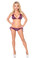 Daisy Corset Plum Sequin and Rhinestones Pucker Back Bikini