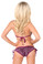 Daisy Corset Plum Sequin and Rhinestones Pucker Back Bikini