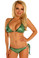 Daisy Corset Glitter Pucker Back Bikini with Rhinestones