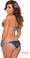 Daisy Corset Blue Confetti Sequin Pucker Back Monokini