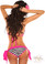 Daisy Corset Pin-Up Striped Pucker Back Bikini