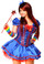 Daisy Corset 6 PC Sexy " Rainbow Girl" Costume - Plus