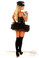 Daisy Corset 4 PC Black Sequin "Pin-Up Cop" Costume
