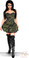 Daisy Corset Plus Size 3 PC Sexy Army Girl Costume