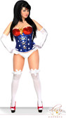 Daisy Corset Plus Size 4 PC Sexy "Comic Heroine" Costume