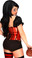 Daisy Corset Plus Size Red 2 PC Sexy "Football Fantasy" Costume
