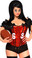 Daisy Corset Plus Size Red 2 PC Sexy "Football Fantasy" Costume