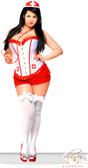 Daisy Corset Plus Size 4 PC Sexy Nurse Costume