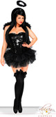 Daisy Corset Plus Size 4 PC Sexy Sequin Dark Angel Costume