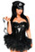 Daisy Corset Plus Size 4 PC Black Sequin Pin-Up Cop Costume