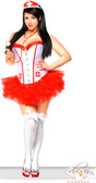 Daisy Corset Plus Size 4 PC Nurse Costume