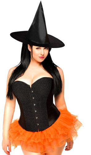 Daisy Corset Plus Size 4 PC Glitter Pin-Up Witch Costume