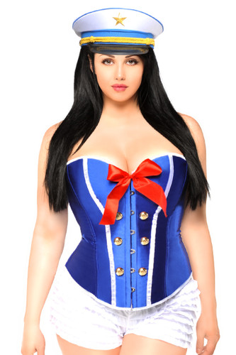 Daisy Corset Plus Size 3 PC Pin-Up Sailor Costume