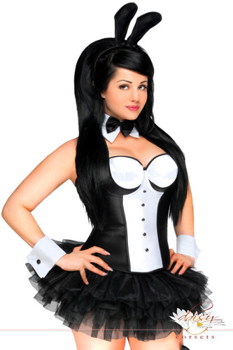 Daisy Corset Plus Size 5 PC Sexy Tuxedo Bunny Costume