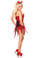 Daisy Corset Top Drawer Red Sequin Devil Corset Dress Costume