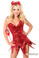 Daisy Corset Top Drawer Red Sequin Devil Corset Dress Costume
