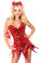 Daisy Corset Top Drawer Red Sequin Devil Corset Dress Costume