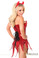 Daisy Corset Top Drawer Red Sequin Devil Corset Dress Costume