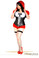 Daisy Corset Top Drawer 3 PC Sexy Red Riding Hood Costume