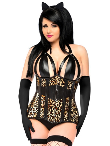 Daisy Corset Top Drawer 3 PC Exotic Leopard Costume