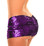 Daisy Corset Purple Sequin Booty Shorts