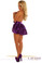Daisy Corset Purple Satin Layered Ruffle Skirt
